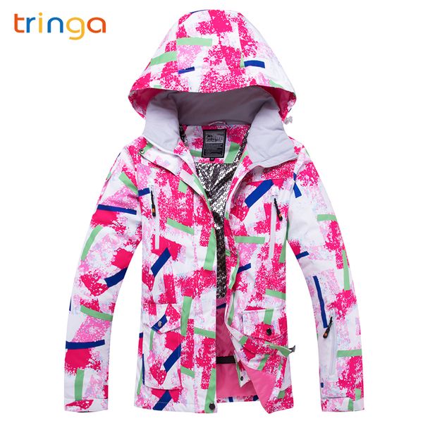 

tringa brands women ski jacket winter skiing snowboard jacket ski women windproof waterproof warm snow coat female