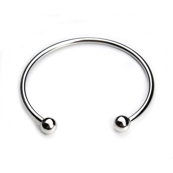 

2pcs/lot stainless steel adjustable cuff bangle bracelets blanks silver tone open charm wire bangle bracelet base setting f3694, Black