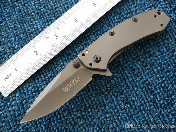 

Kershaw Cryo A/O Folding Blade Knife Titanium coating 1555TI 8Cr13Mov Stainless Steel Handle Plain Flipper Survival Utility knives P392Q