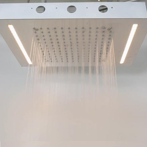 

bathroom embedded ceiling shower head 2 lights rainfall shower 304 stainless steel showerhead polished led showers 360*500mm