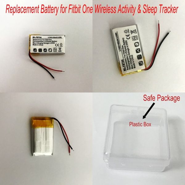 

new replacement 60mah 0.22wh battery for one wireless activity & sleep tracker one battery + gift, Bronze;slivery