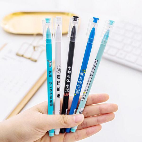 

random 5 pcs/lot 0.5mm black gel ink pens signature pen stationery school supplies canetas