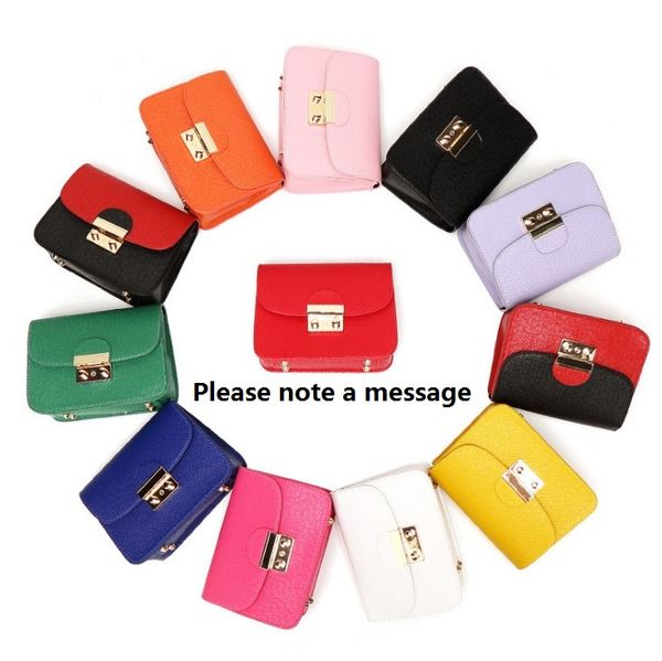 

fashion casual bag women's bags girl small new pattern handbag lock catch pu soft cross body shoulder bags totes color collision mini a