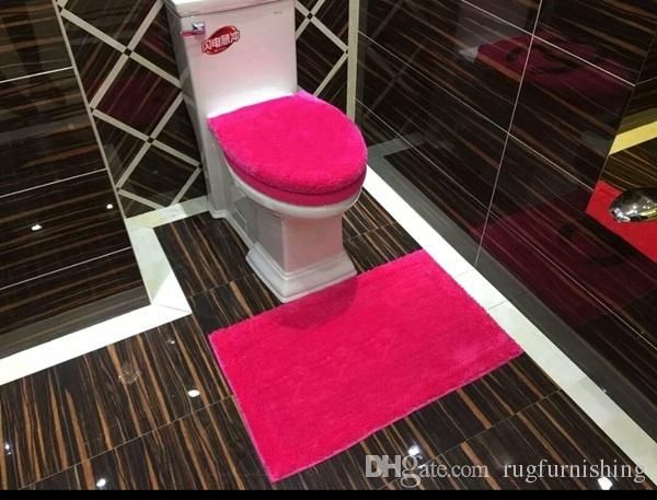 

fashion black 3-piece acrylic washroom bath mats non-slip bathroom mats popular toilet bath covers anti bacteria