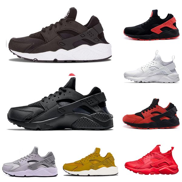 

Nike air Huarache Новый классический стиль Air Huarache мужские кроссовки Тройной белый черный белый все красное золото серый красный черный женщин кроссовки спортивная обувь тренеры
