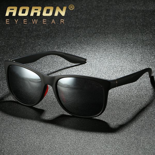 

aoron men fashion metal polarized sunglasses vintage driving uv protection outdoor goggles cool sun glasses, White;black