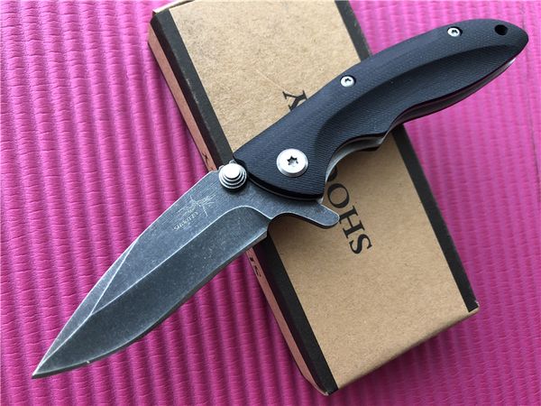 

Shootey Little soldier Folding blade knife 440C stainless steel Blackwash drop point G-10 Handle Tactical gear EDC small pocket knives