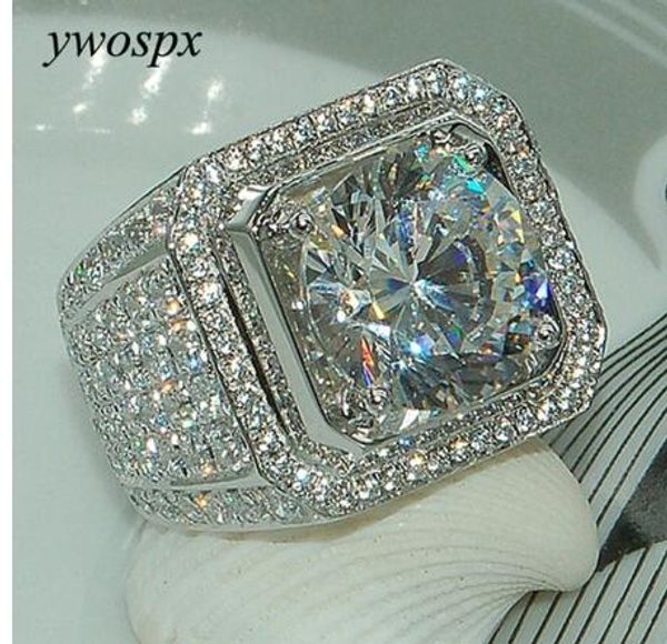 

Luxury Full Crystal Big Stone AAA Cubic Zirconia Rings For Men And Women Male Metal Plated Zircon Ring SZ 6-13 Y40
