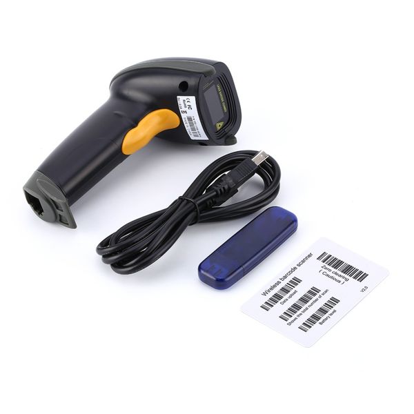 Freeshipping USB Handheld Laser Barcode Scanner Sem Fio 433 MHZ Laser Sem Fio de Código de Barras de Digitalização