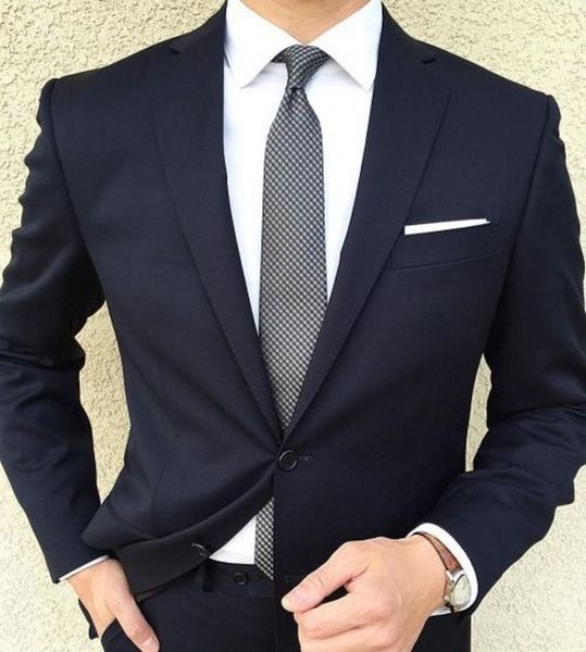 

2018 black notched lapel business men suits wedding suits custom made bridegroom prom tuxedos formal man evening dress blazer 2 pieces, Black;gray
