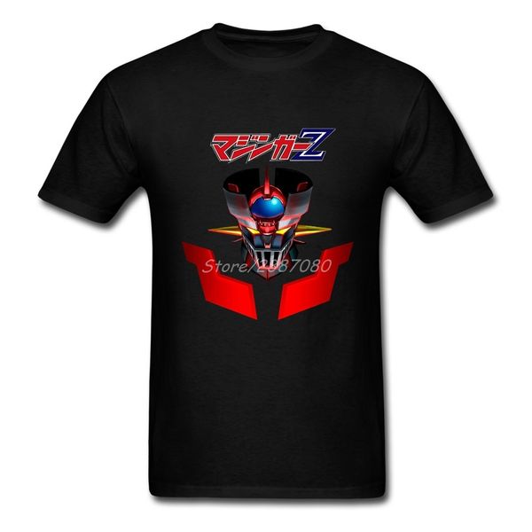 

mazinger z t shirt cotton short sleeve custom clothes summer camiseta masculina plus size t shirts, White;black