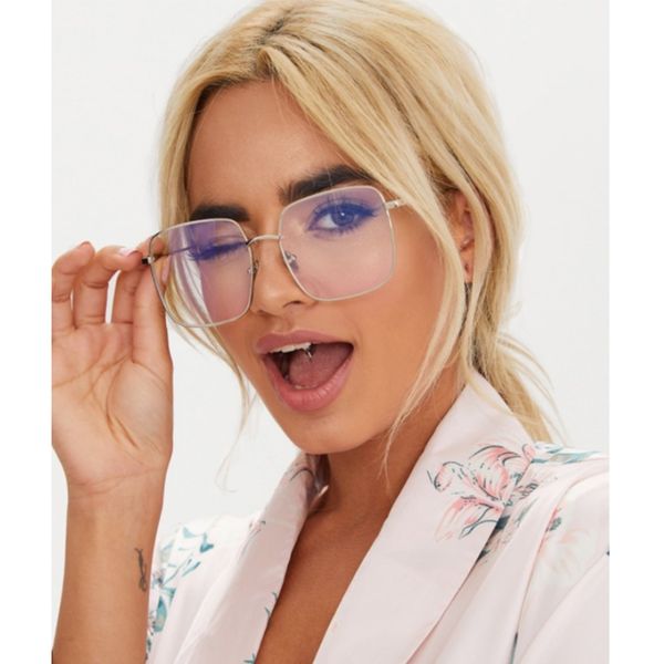 

new spectacles square transparent glasses women vintage round computer blueray glasses fashion retro clear eyeglasses ladies, Silver