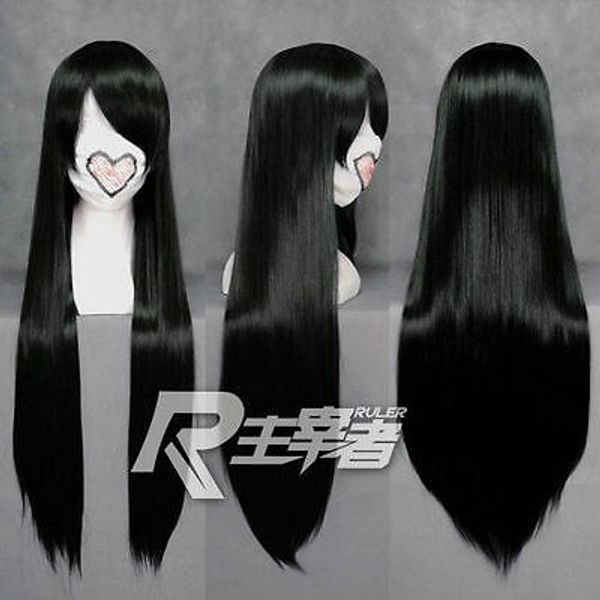 

2018 school days katsura kotonoha long black cosplay party wig hair, Black;brown