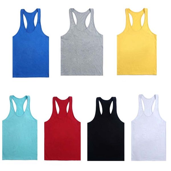 

2018 new fitne men blank tringer cotton tank inglet bodybuilding port under hirt clothe gym ve t mu cle inglet for elling