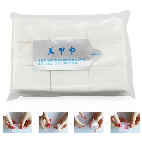 

new 900pcs nail tools bath manicure gel nail polish remover lint-wipes cotton napkins for nails