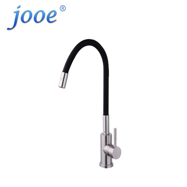 

jooe brass kitchen faucet 360 degrees and cold mixer water tap chrome polished kitchen tap single holder water grifo