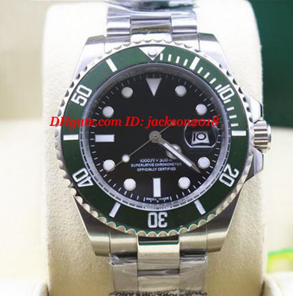 

Luxury Wristwatch 116610LV MENS WATCH GREEN BEZEL Ceramic STAINLESS STEEL 40MM Mechanical Automatic Men Watches Top Quality