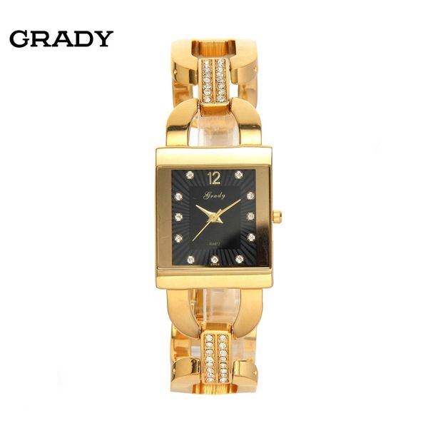 

grady gold bracelet watches women fashion luxury watch women brand ladies quartz watch wristwatches ing, Slivery;brown