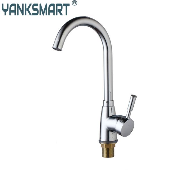 RU Pia de cozinha Torneira de cozinha contemporânea Torneira montada cromada lustrada torneira de bacia quente e frio água mixer swivel taps