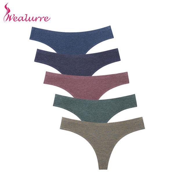 

wealurre colored cotton thongs women's seamless underpants panties briefs for women breathable underwear female lingerie, Black;white
