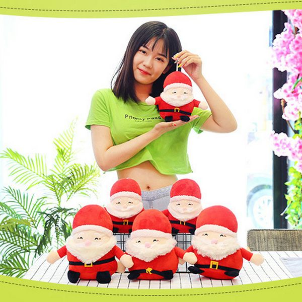 

DHL 045 Christmas Santa Claus machine baby doll Plush Toys 20CM Ornaments Decoration For Home Xmas New Year Kids Gift Saint Nicholas toys