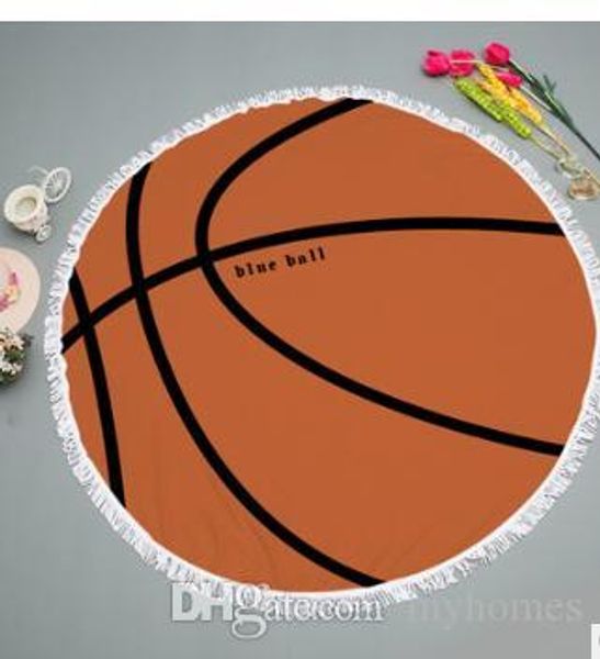 Acheter Serviette De Plage Tapisserie De Balle Molle Nappe Ronde Basketball Avec Gland Serviette De Plage Couvre La Plage Châle Wrap Yoga Ma De 3327