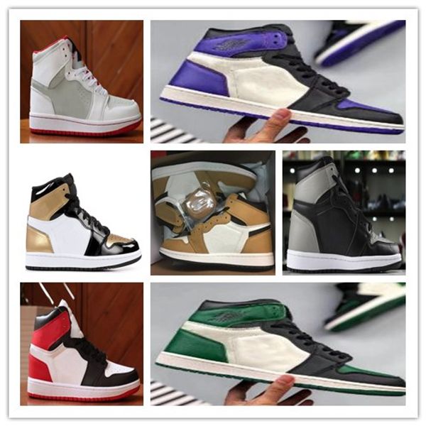 

1s high og rookie of the year pine green court purple 1 shadow basketball shoes bred toe game royal sports sneakers ment