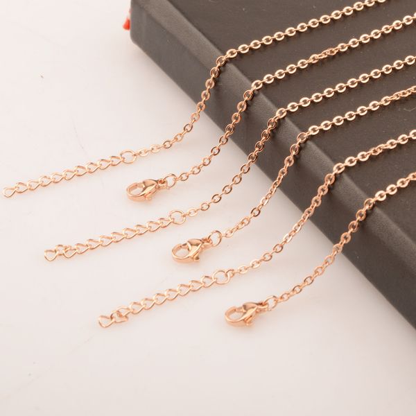 

20pcs wholesale in bulk womens strong rose gold stainless steel flat rolo chain necklace extender chain 1.5mm/2mm/2.5mm/3mm, Silver