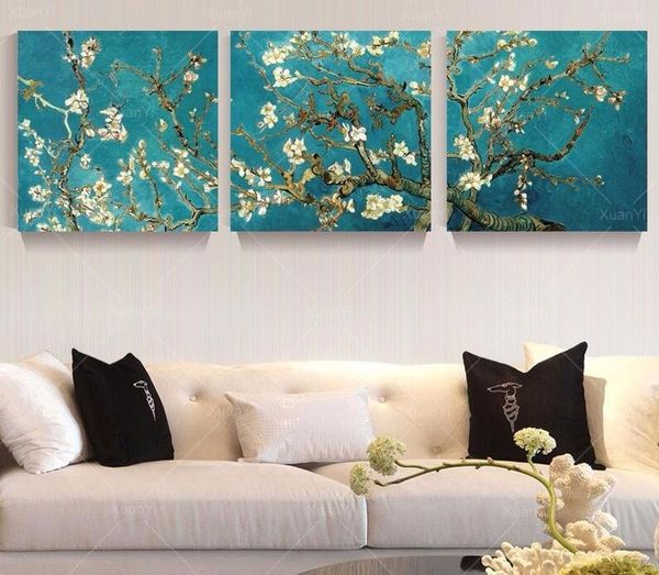 Acheter B Be 3 Morceau Ensembles Imprimé Sans Cadre Fleur Arbre Mur Photos Suspendu Toile Peinture à Lhuile Modulaire Peintures Murales Décor à La