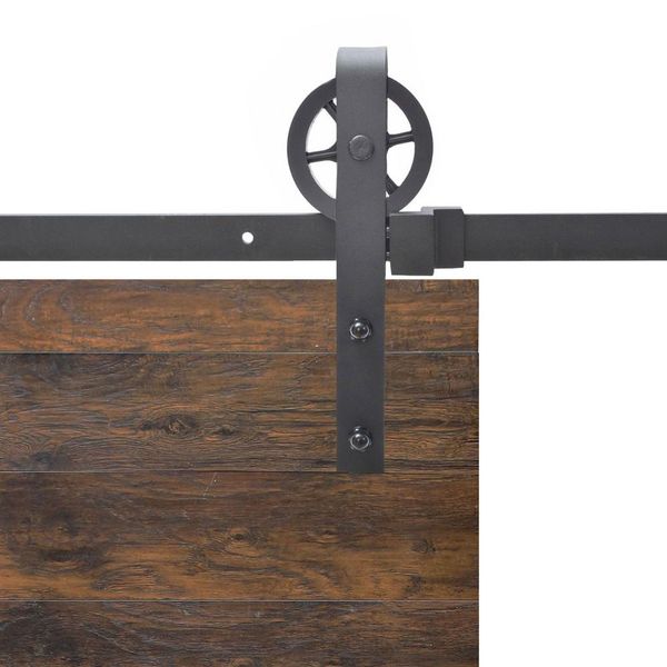 

sliding barn door kit hardware big spoke industrial wheel vintage rustic heavy duty sliding barn door kit