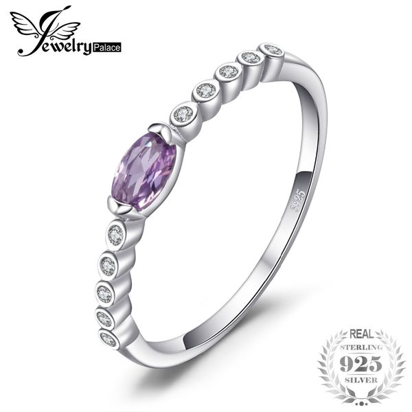 

jewelrypalace classic 0.34ct created alexandrite sapphire engagements ring for women genuine 925 sterling silver fine jewelry, Golden;silver