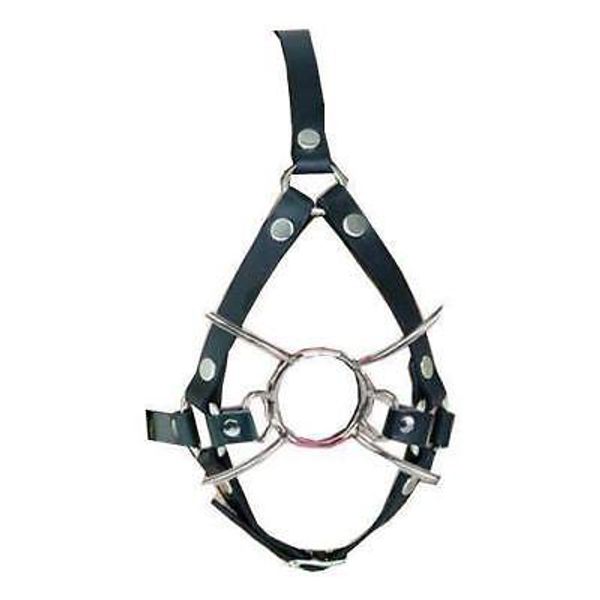 Cintura regolabile in pelle PU Bondage O Ring Bocca aperta Imbracatura bavaglio Spider Restraint # T78