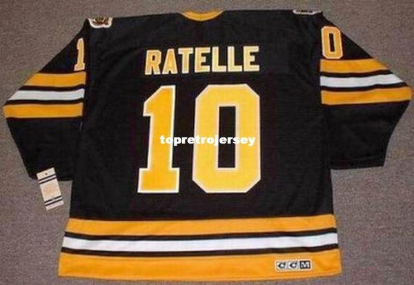 

wholesale mens jean ratelle boston bruins 1978 ccm vintage away retro hockey jersey, Black;red