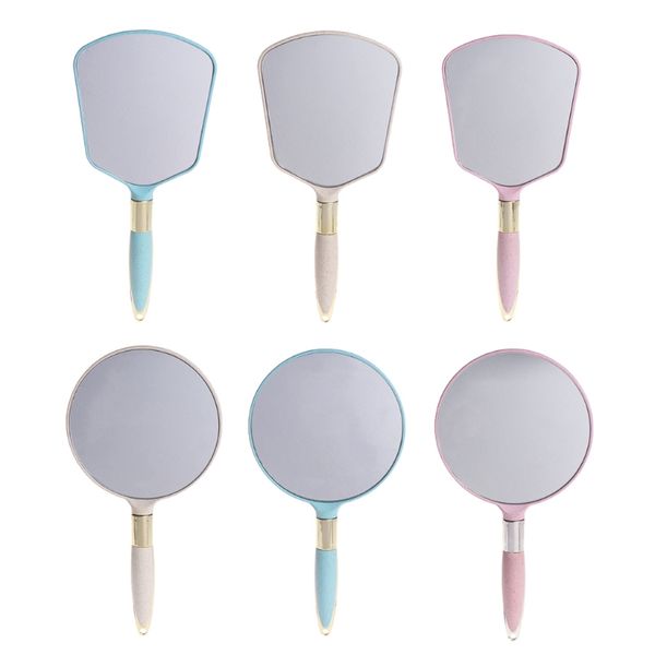 

cute retro plastic hand held vintage makeup mirror vanity rectangle decorator