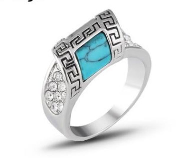 

fashion boutique jewelry wholesale silver plated turquoise ring