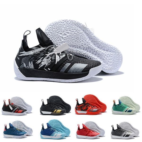 

2018 designer shoes james harden 2 vol.2 men's basketball shoes wolf grey sports running shoes sneakers mens shoe, White;red