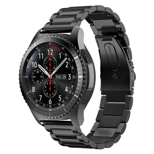 

ashei stainless steel watch bands link bracelet strap for samsung gear s3 classic gear s3 frontier sports smart watch fitness, Black;brown