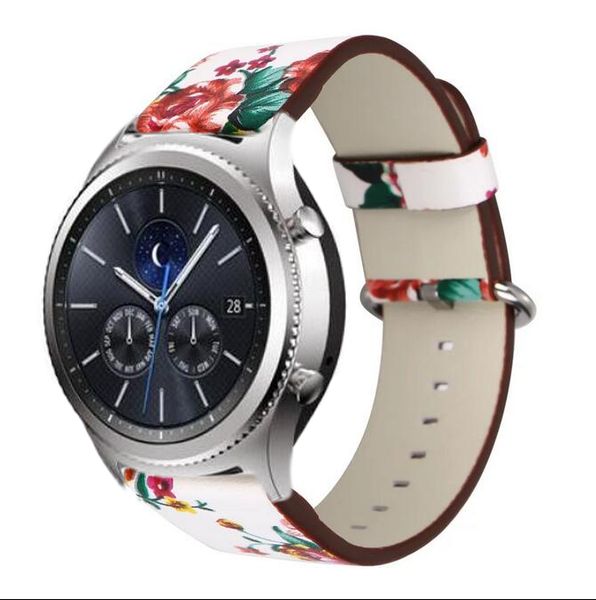 

22mm fashion leather strap for samsung gear s3 classic frontier watch band belt for huami amazfit pace pebble time, Black;brown
