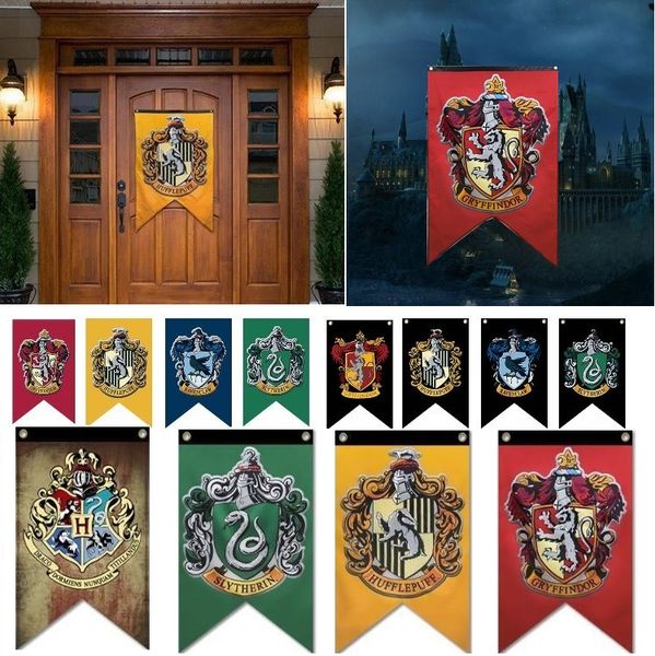 

new 9 styles 75*125cm harry potter party supplies college flag banners decorative hanging home decoration banner flags a0691 10pcs