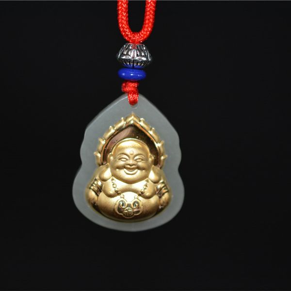 

qianxu jade buddha glod necklace pendant jade jewelry fine jewelry, Silver