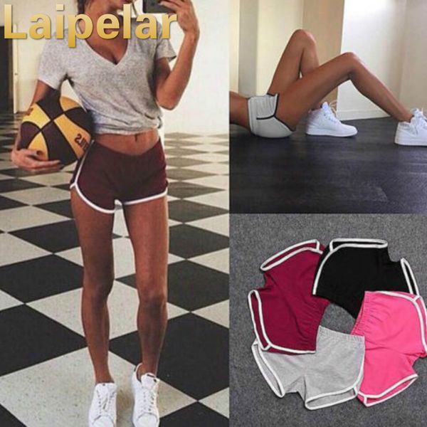 

laipelar new summer women casual mini shorts workout waistband skinny shorts patchwork women summer daily wear, White;black