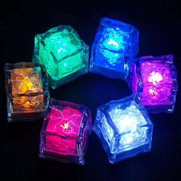 

flashing ice cube led fluorescent block colourful flashing ice flash induced ice ktv bar wedding products t4h0216