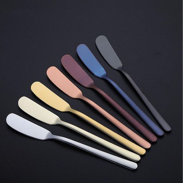 

200pcs luxury stainless steel rose gold butter knife cheese dessert jam spreader breakfast tool kitchen tableware gift