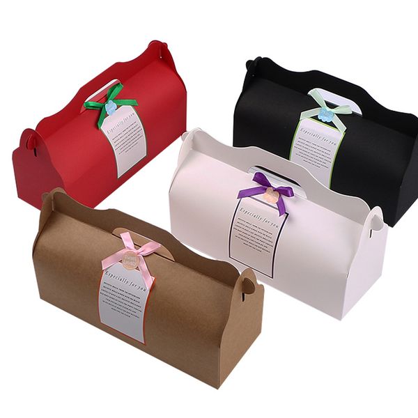 

kraft card paper diy party muffin cake box with handle cupcakes holder packing