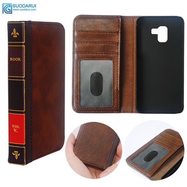 

Флип кожаный чехол сотового телефона для Samsung Galaxy J6 обложка бумажник ретро Библия