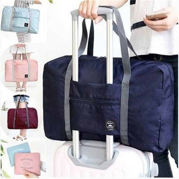 

folding waterproof luggage storage bags suitcase travel pouch organizer tothandbag shoulder bage bag storage bags