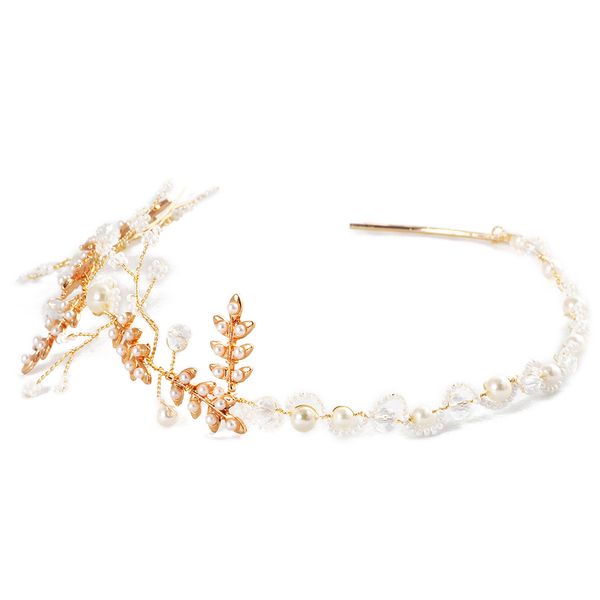 

bridal hairband pearl beads hair band headpiece headwear wedding accessories