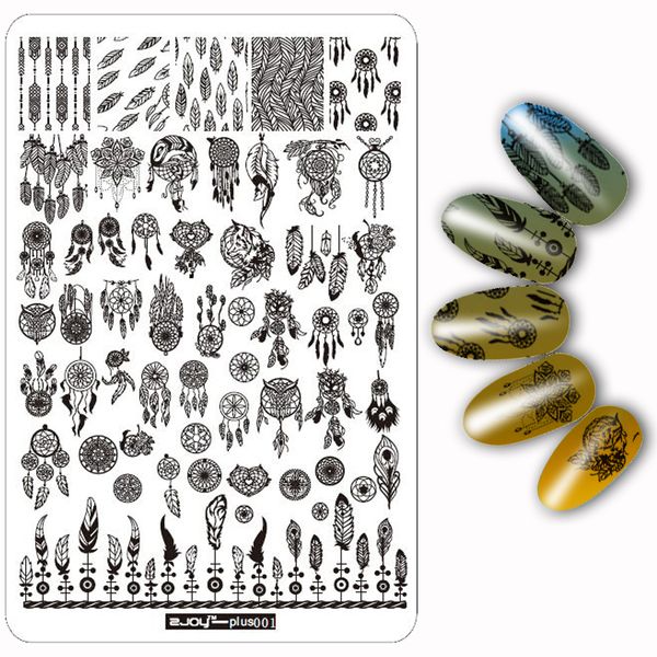 

2017big size decorations nail stamping plates konad stamping nail art manicure template stamp tools, White