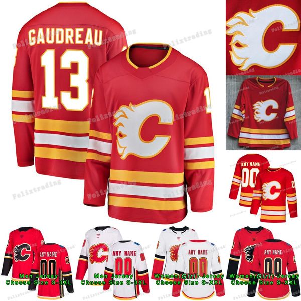 

2019 New Calgary Flames Johnny Gaudreau Noah Hanifin James Neal Sean Monahan Curtis Lazar Matt Stajan Luke Gazdic Mark Giordano Jersey