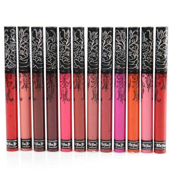 

k@t-v0n-d tatt00 matte liquid lipstick ever-lasting lip gloss 6.6ml foundation makeup long-lasting maquillage lipgloss